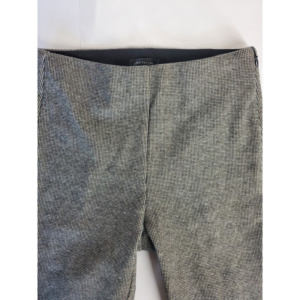 Talbots Leggings Tan & Black Plaid Skinny Ankle Pants Size 2